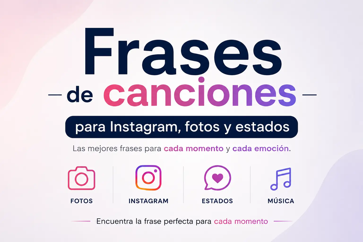 frases de canciones para instagram