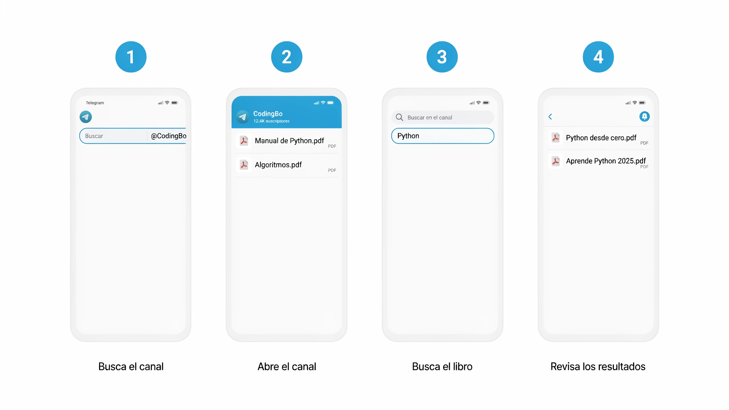 como descargar libros telegram